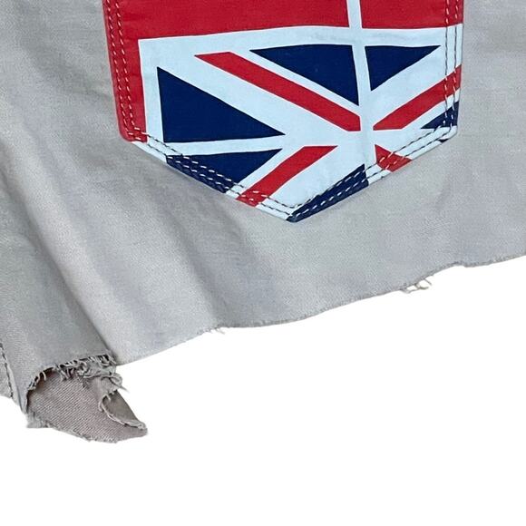 Union Jack Tan Cheeky Cutoff Shorts size 28 waist - Picture 8 of 9